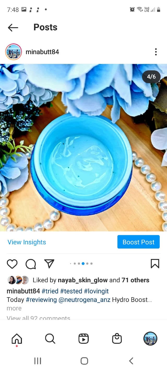 Neutrogena Hydro Boost Night Concentrate review photo by Minabutt