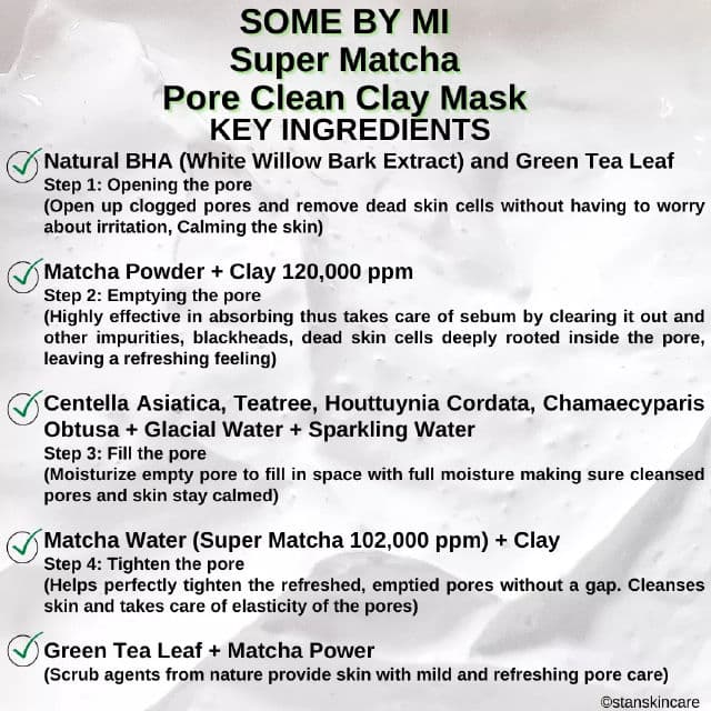 Some By Mi Super Matcha Pore Clean Clay Mask review photo by stanskincare