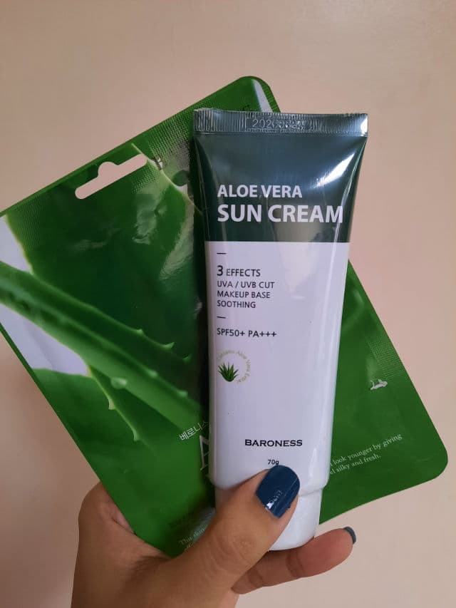 Baroness Aloe Vera Sun Cream SPF50+ PA+++ review photo by MommaWithSkinIssues