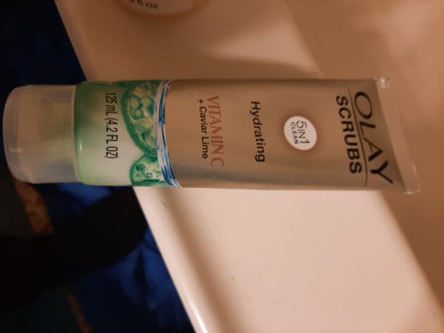 Olay Scrubs Hydrating Vitamin C + Caviar Lime Facial Cleanser review photo by Neversay2999