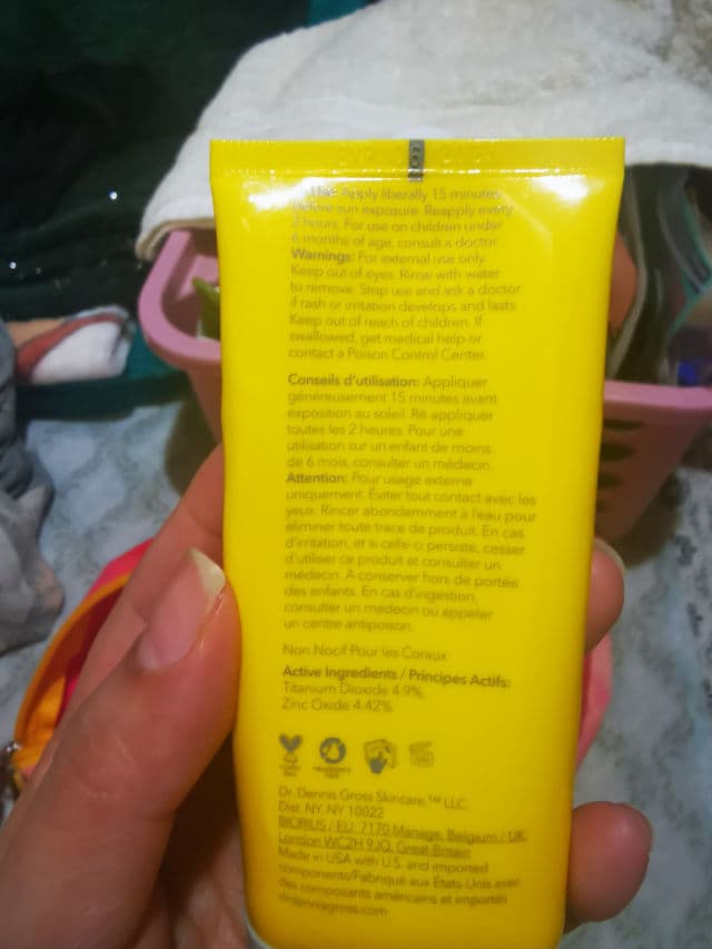 Dr. Dennis Gross Skincare All-Physical Dark Spot Sun Defense Broad Spectrum Sunscreen SPF 50 review photo by Nory0307