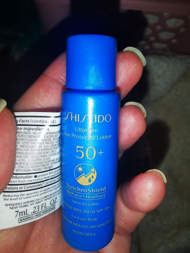 Shiseido Ultimate Sun Protection Lotion Broad Spectrum SPF 50+ WetForce review photo by Nory0307