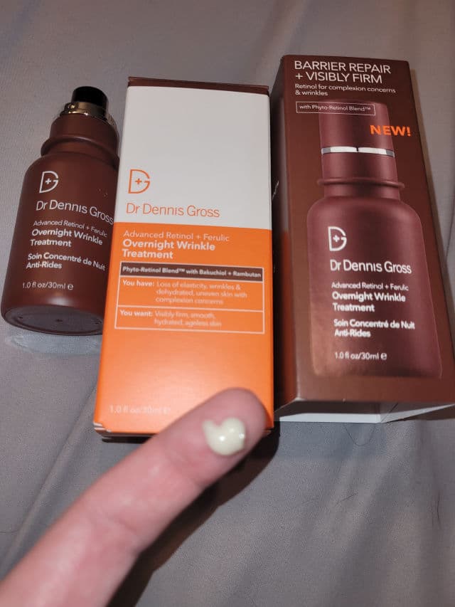 Dr. Dennis Gross Skincare Ferulic + Retinol Wrinkle Recovery Overnight Serum review photo by Pedds5