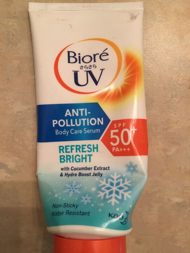 Biore UV Anti-Pollution Body Care Serum Refresh Bright SPF 50+ PA+++ review photo by Pickyplans