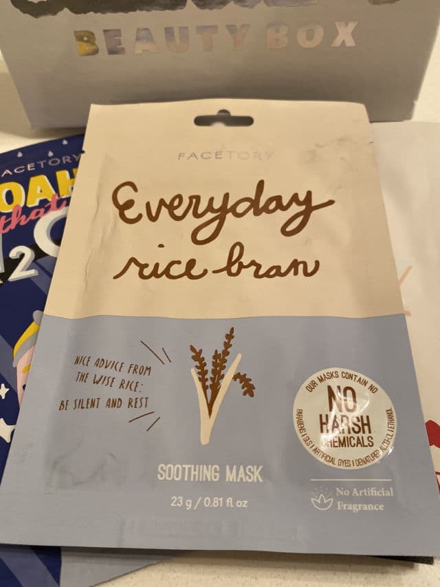 FaceTory Everyday Rice Bran Soothing Mask review photo by cleahanchey