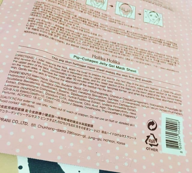 HOLIKA HOLIKA Pig Collagen Jelly Gel Mask Sheet review photo by PickySophia85