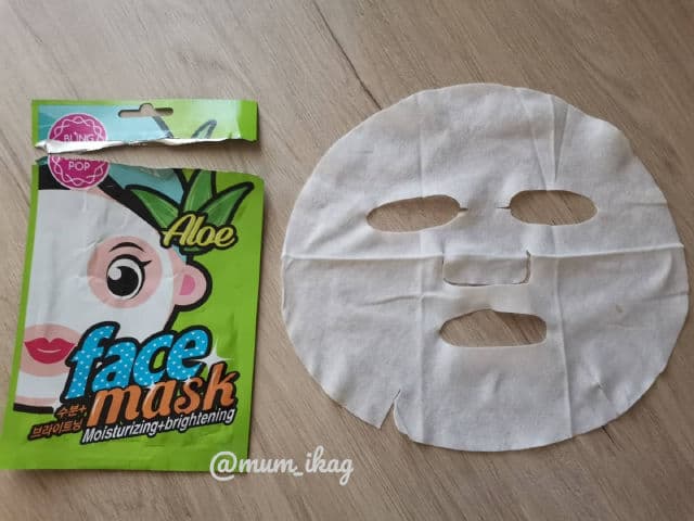 BlingPop Face Mask Moisturizing + Brightening (Aloe) review photo by Mumikag