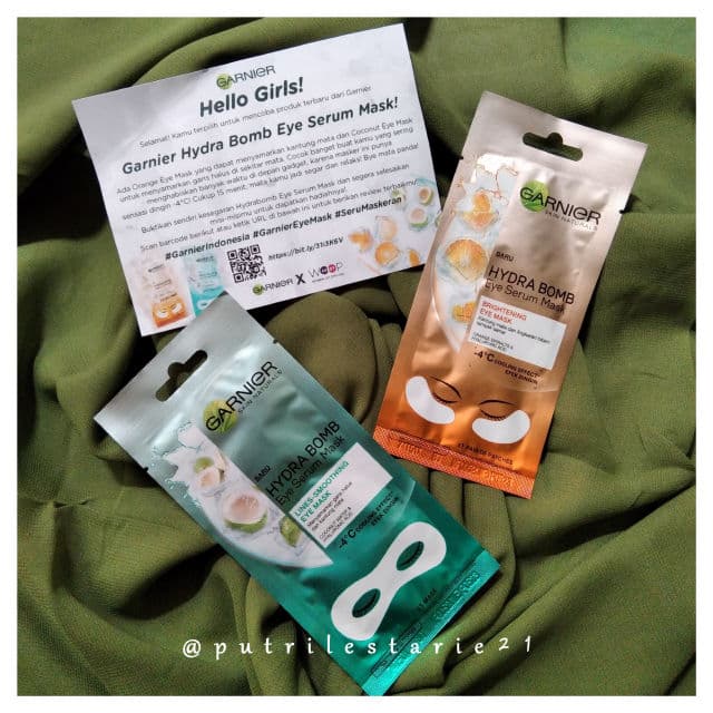 Garnier Hyaluronic Acid And Orange Juice Eye Tissue Mask review photo by PutriLestari