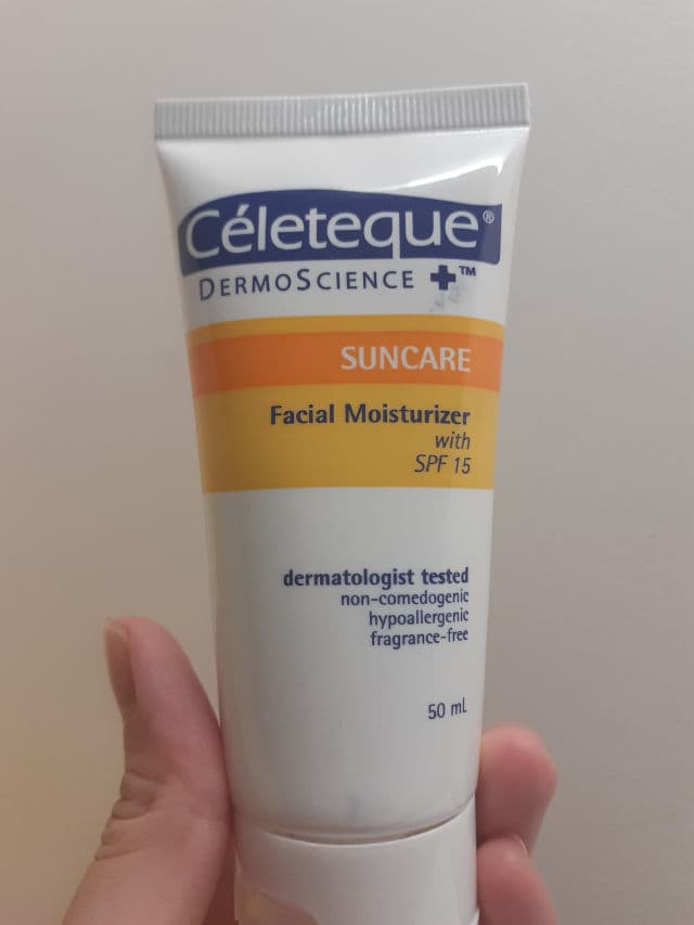 Celeteque Dermoscience Sun Care Facial Moisturizer SPF15 review photo by Recca