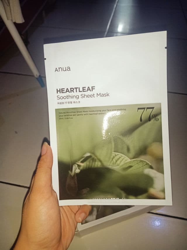 ANUA Heartleaf 77% Soothing Sheet Mask review photo by Ridha