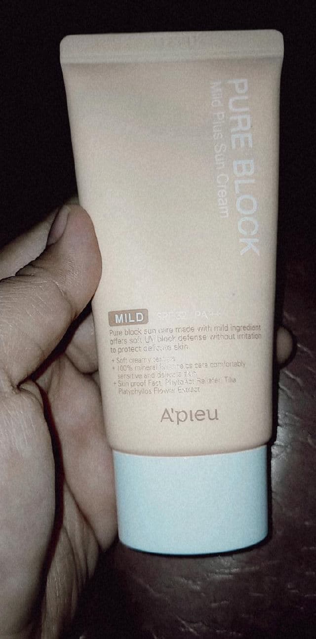 A'pieu Pure Block Mild Plus Sun Cream review photo by Rinii