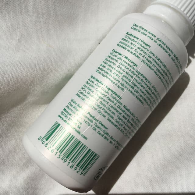 Doa Kozmetik Gunes Kremi Yuksek Koruma SPF 50 review photo by Rozap