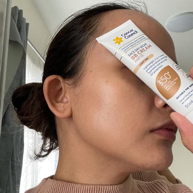 Cancer Council Daywear BB Cream Matte Tinted SPF50+ review photo by Ruthieandskincare