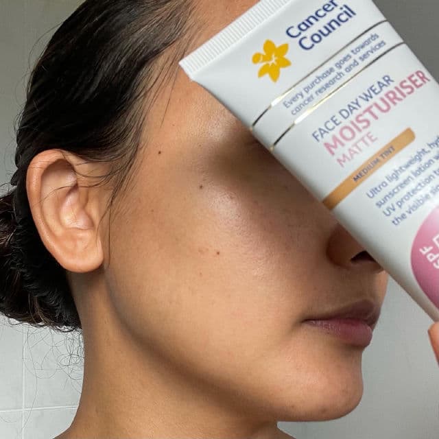 Cancer Council Daywear Moisturiser SPF50+ Medium Tint review photo by Ruthieandskincare