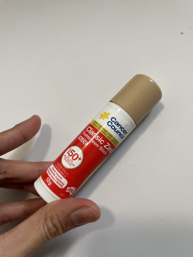 Cancer Council Classic Zinc Sunscreen Stick SPF50+ Nude review photo by Ruthieandskincare