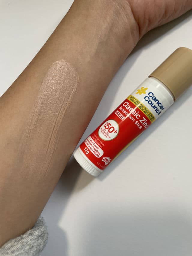 Cancer Council Classic Zinc Sunscreen Stick SPF50+ Nude review photo by Ruthieandskincare