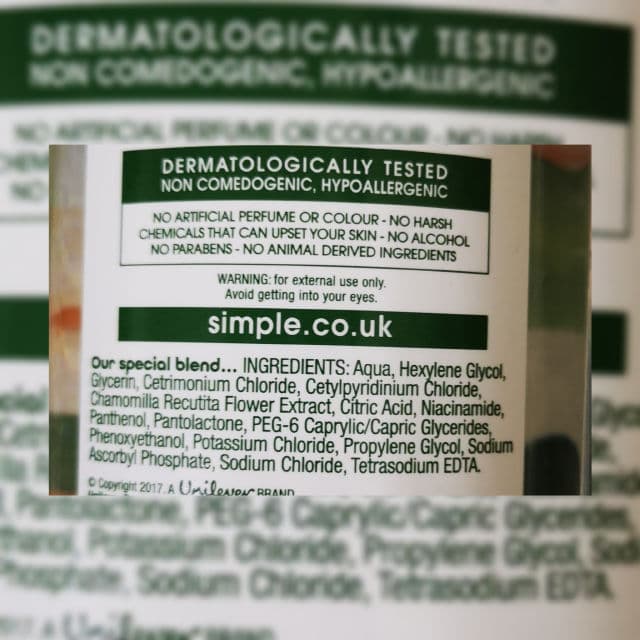 Simple Kind to Skin Micellar Cleansing Water review photo by SkinSYK