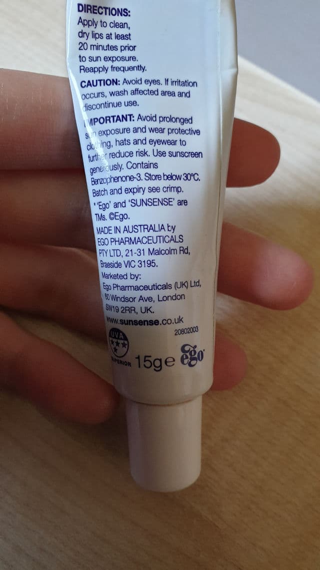 SunSense Lip Balm SPF 50+ review photo by SabrinaS