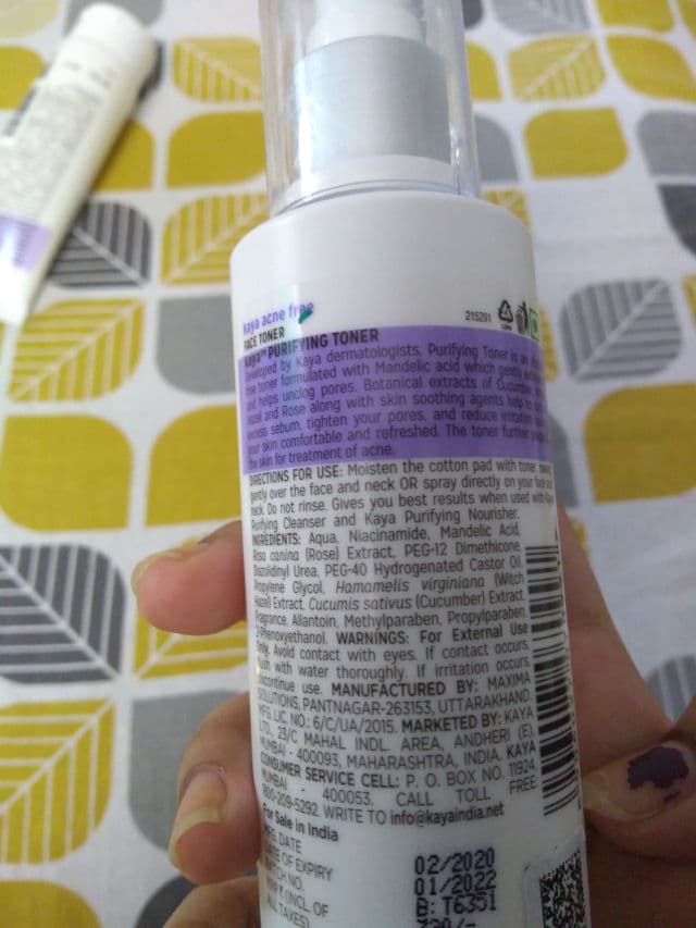 Kaya Purifying Toner review photo by Sakijin 