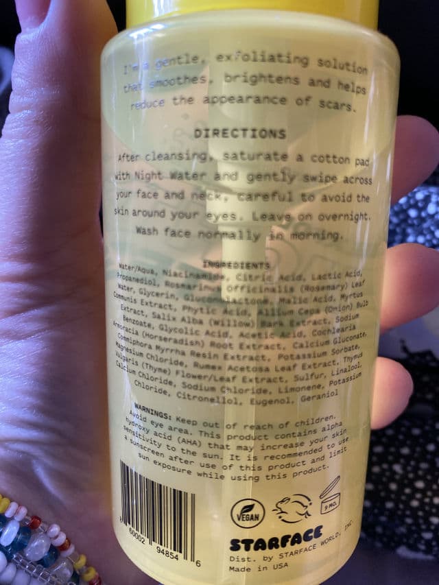 Starface Exfoliating Night Water review photo by Sammyrose