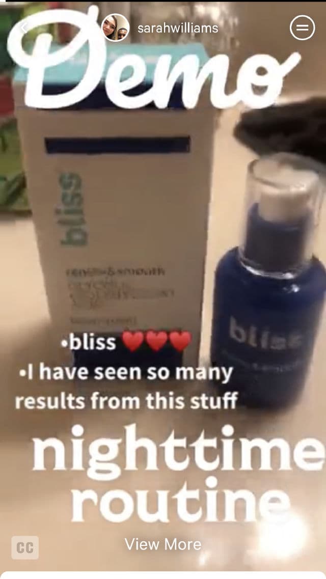Bliss Renew & Smooth Night Serum review photo by Sarahwilliams