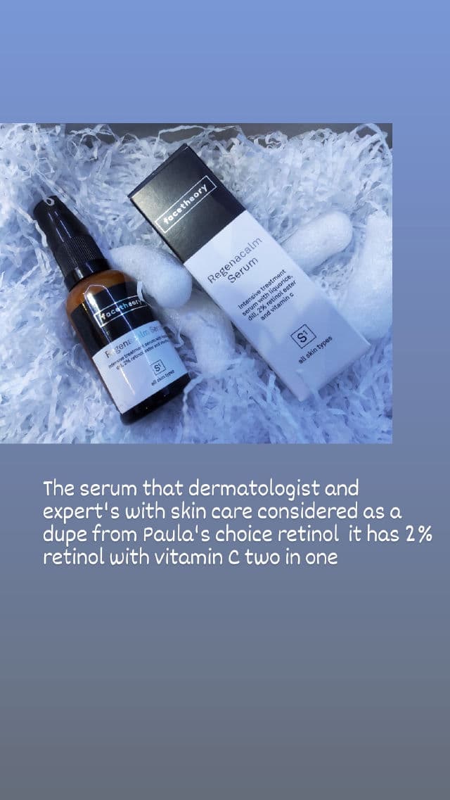 facetheory Regenacalm 2% Retinol and Vitamin C Serum review photo by Shanae