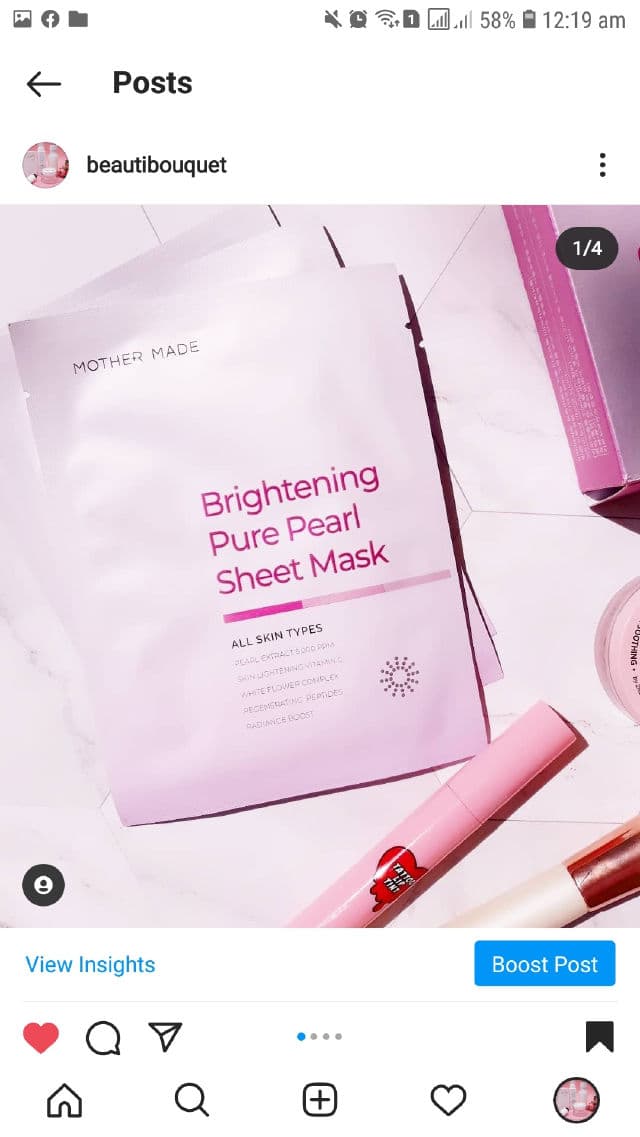 Mother Made Brightening Pure Pearl Face Sheet Mask review photo by Sidd