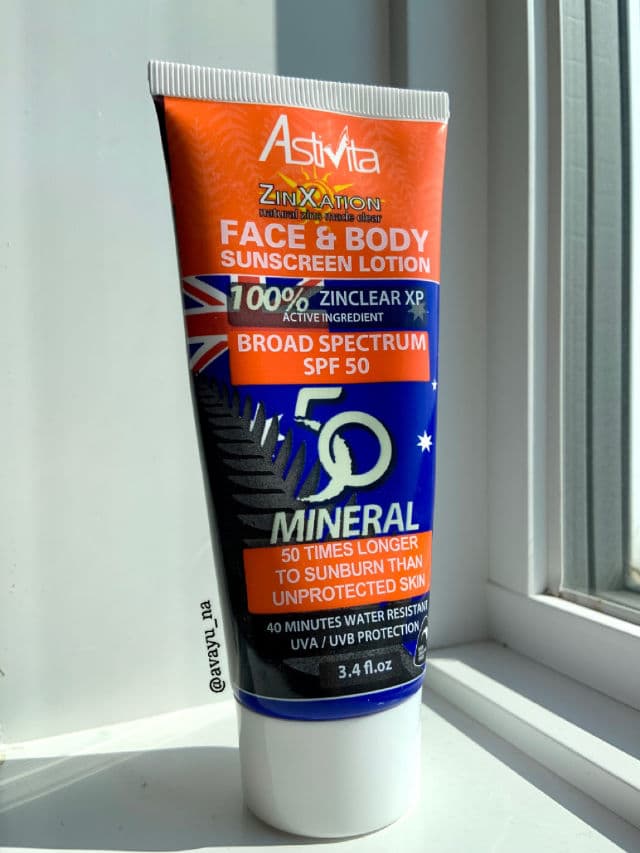 AstiVita SPF 50 Mineral Sunscreen review photo by SilverSliver