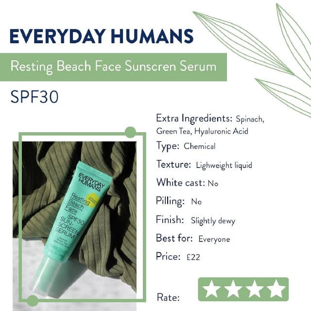 Everyday Humans Resting Beach Face SPF30 Sunscreen Serum review photo by SkincareExplorer