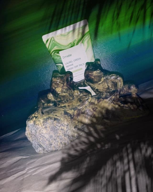 I'mele Laurel Green Repair Wash Off Face Mask Pack review photo by SkincareRocksMyWorld