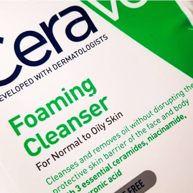 CeraVe Foaming Facial Cleanser review photo by SkincarebyNessa