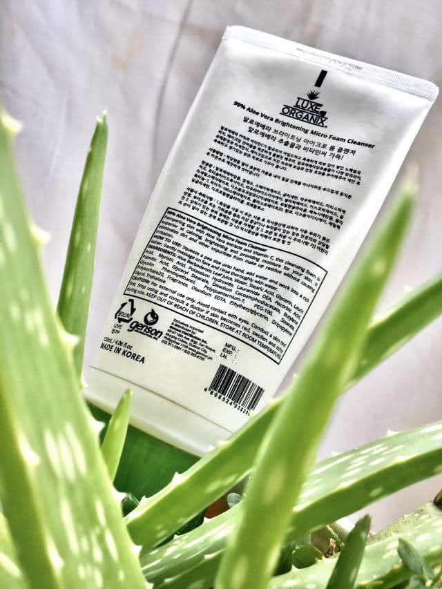 Luxe Organix 99% Aloe Vera Brightening Micro Foam Cleanser with Vitamin C review photo by Skincarejohnkie