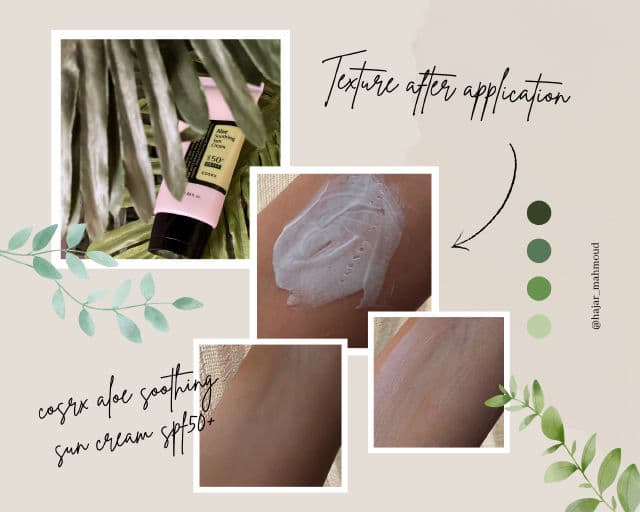 COSRX Aloe Soothing Sun Cream SPF50+ PA+++ review photo by Hajarmahmoud