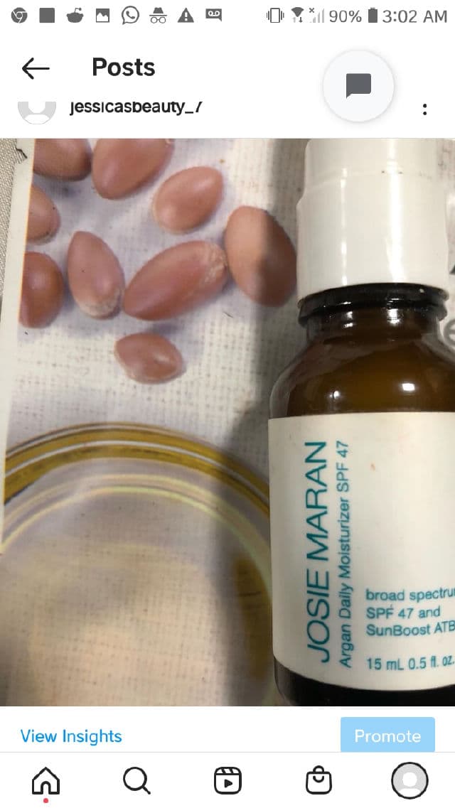 Josie Maran Cosmetics Argan Daily Moisturizer SPF 47 with Sunboost ATB review photo by Skinselfcare