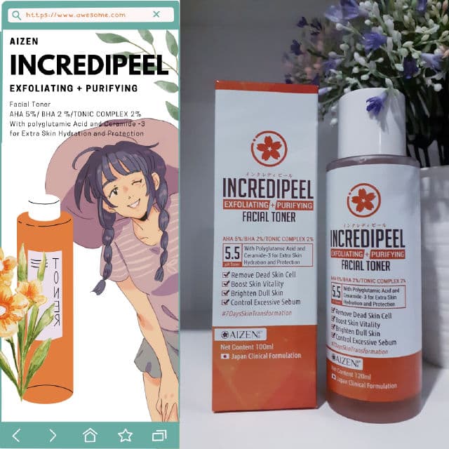 Aizen Incredipeel Exfoliating + Purifying Facial Toner review photo by Slezia