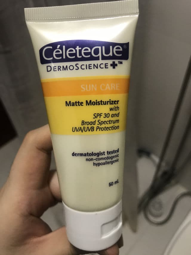 Celeteque Sun Care Matte Moisturizer SPF30 review photo by Sydney