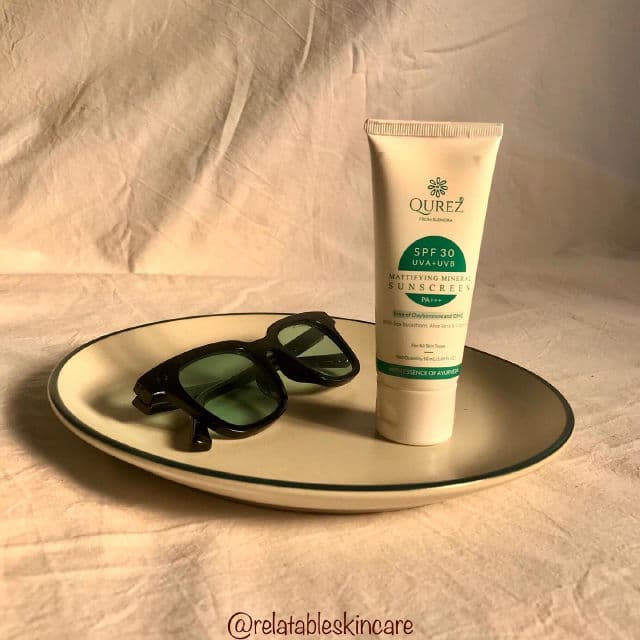 Qurez Mattifying Mineral Sunscreen SPF 30 review photo by TAABS