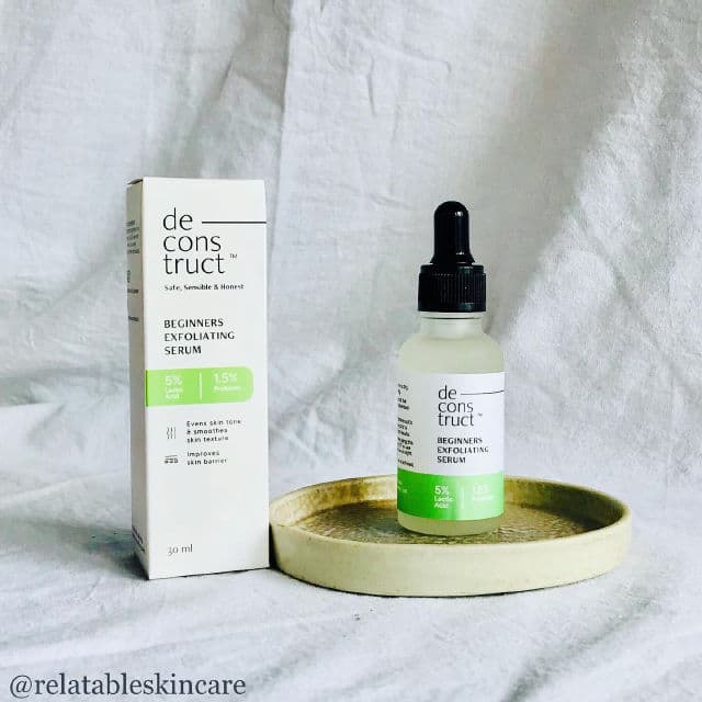 Deconstruct Beginners Exfoliating Serum - 5% Lactic Acid + 1.5% Probiotic review photo by TAABS