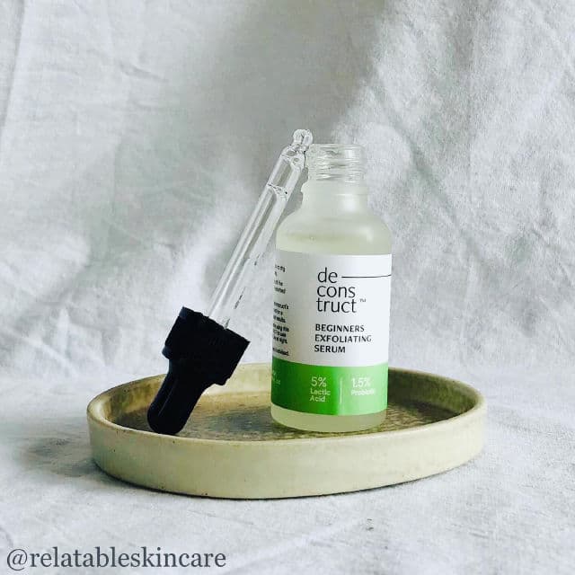 Deconstruct Beginners Exfoliating Serum - 5% Lactic Acid + 1.5% Probiotic review photo by TAABS