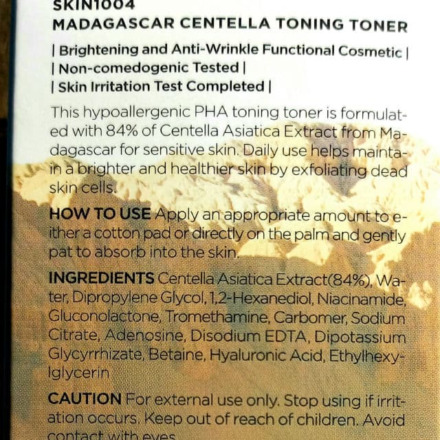 SKIN1004 Madagascar Centella Toning Toner review photo by Terraglena