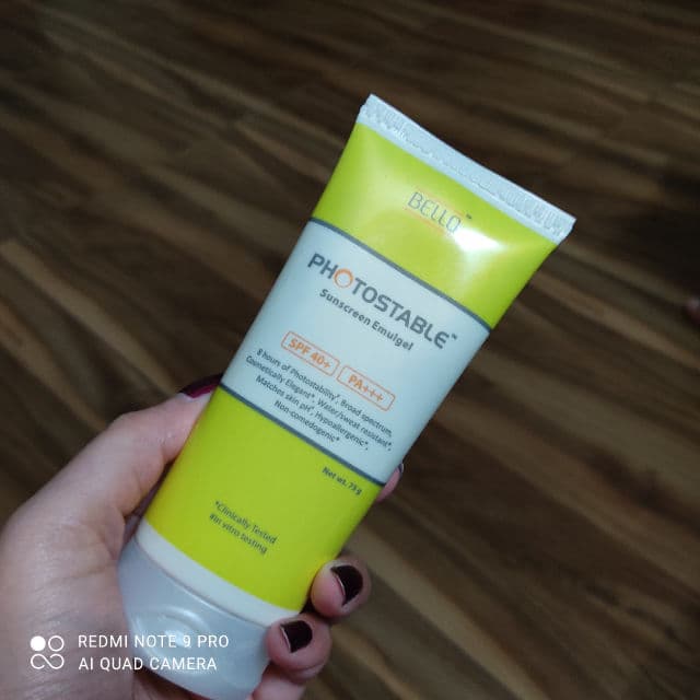 Bello Photostable Sunscreen Gel SPF 40+ PA+++ review photo by TheSassyMiss