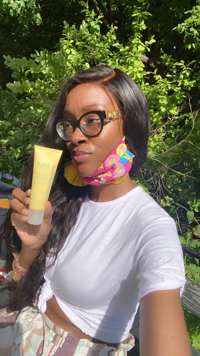 TULA Skincare Protect + Glow Daily Sunscreen Gel Broad Spectrum SPF 30 review photo by TheSkincareBarbie