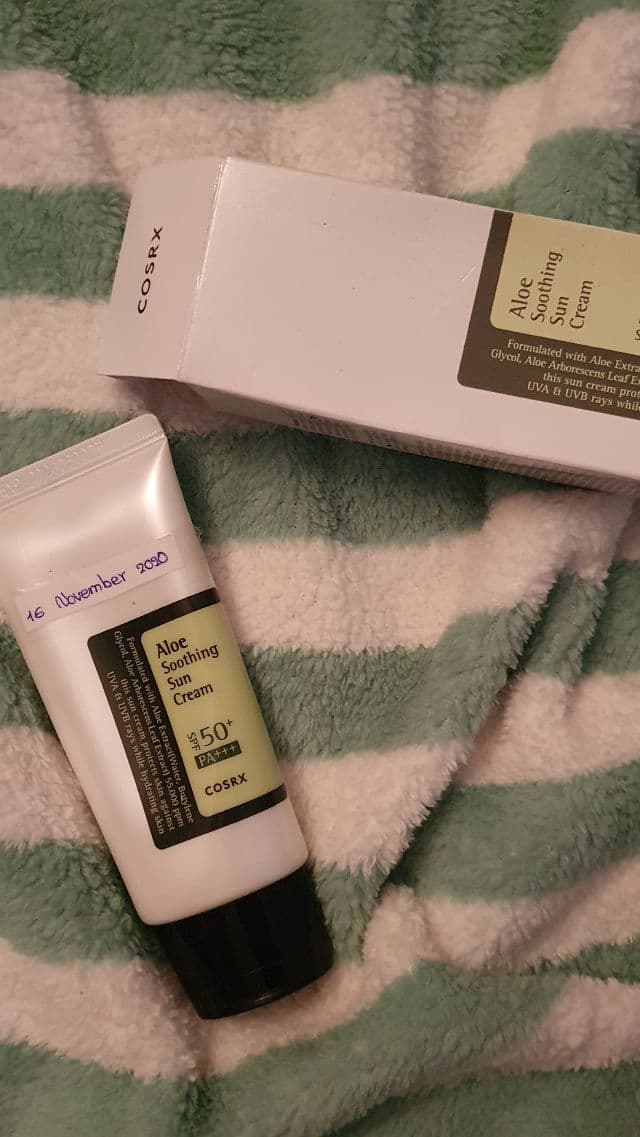 COSRX Aloe Soothing Sun Cream SPF50+ PA+++ review photo by Thony