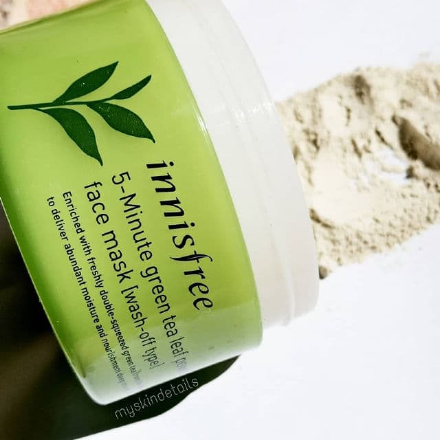 INNISFREE 5-Minute Green Tea Leaf Powder Face Mask review photo by Trace