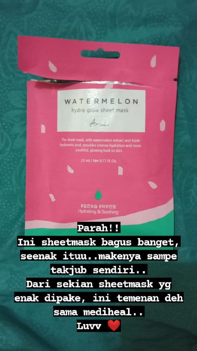 Ariul Watermelon Hydro Glow Sheet Mask review photo by UmiKhulsum