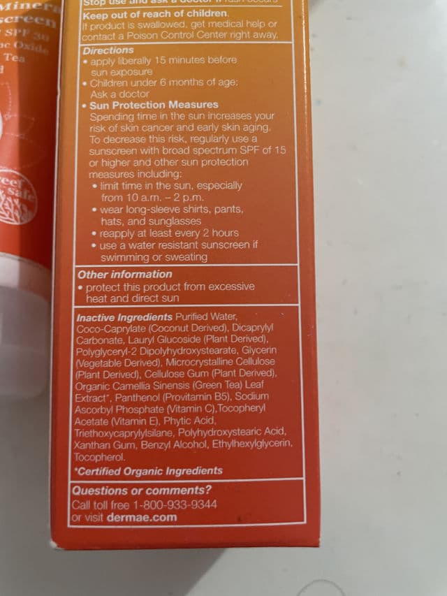 derma e Sun Defense Mineral Oil-Free Sunscreen Face review photo by VeronDomen