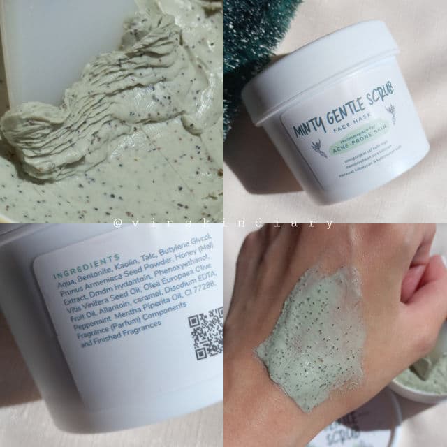 Saturday Looks Minty Gentle Scrub Face Mask review photo by vinskindiary