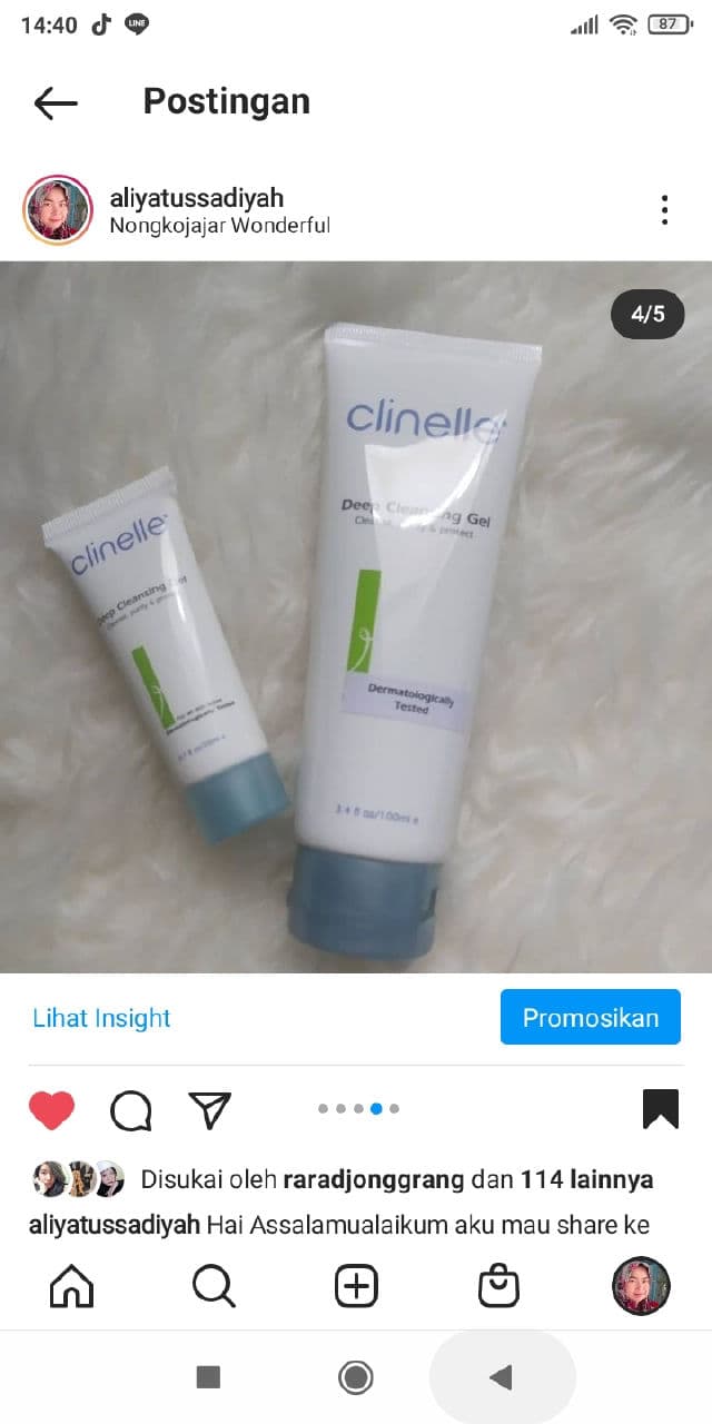 Clinelle Deep Cleansing Gel review photo by aliyatussadiyah