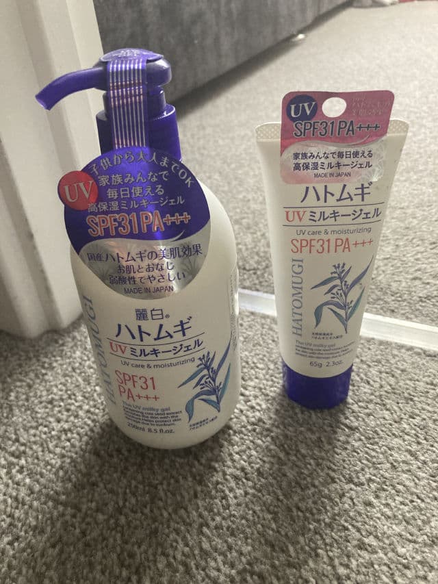 Kumano Cosmetics Reihaku Hatomugi UV Milky Gel SPF 31 PA+++ review photo by anna1979