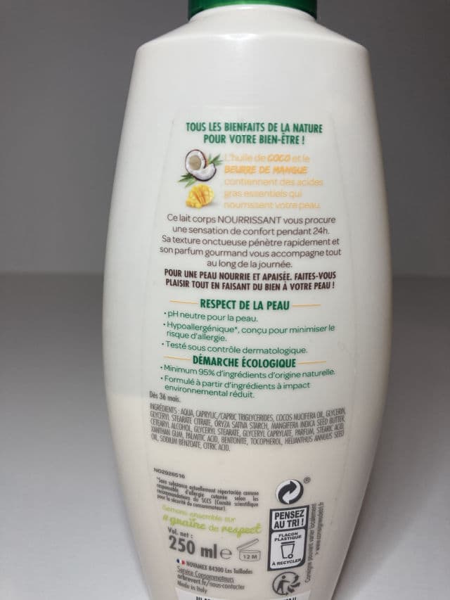 L'Arbre Vert Lait corps nourrissant à l'huile de coco & beurre de mangue review photo by anook